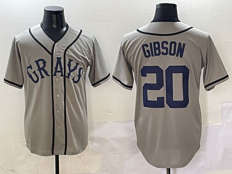 Men Detroit Tigers #20 Gibson Grey Joint Name Game Nike 2025 MLB Jersey style 1